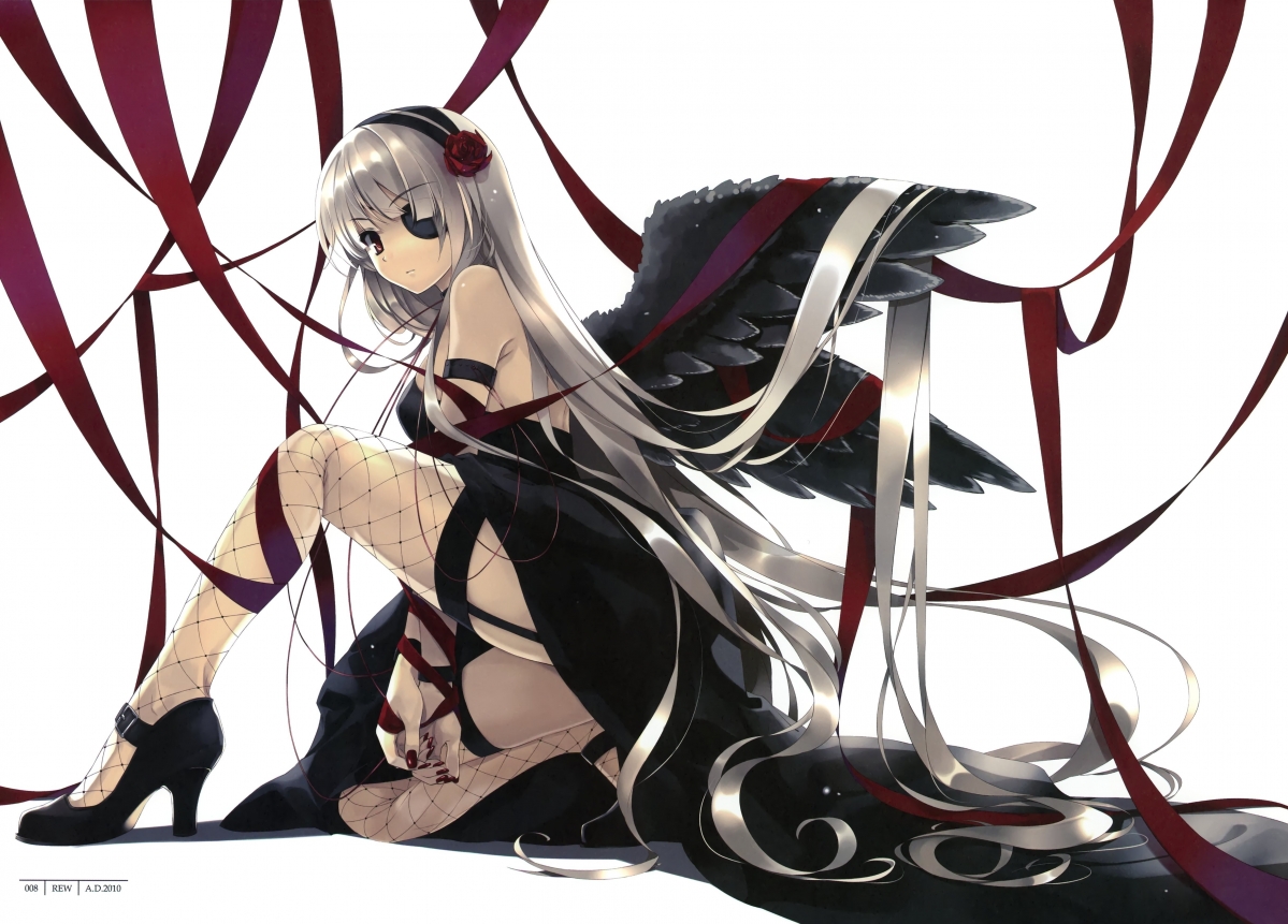 Girl angel wings passerby heroine