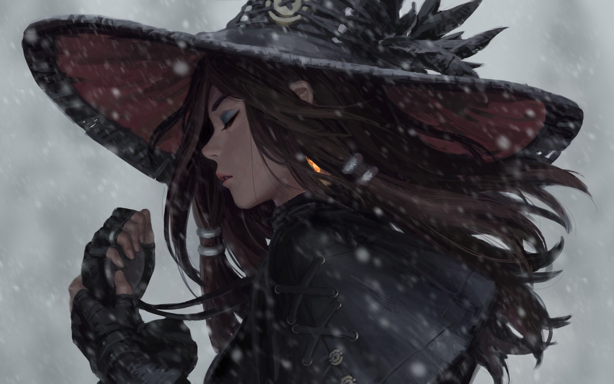 Girl closed eyes hat 4k beautiful moving