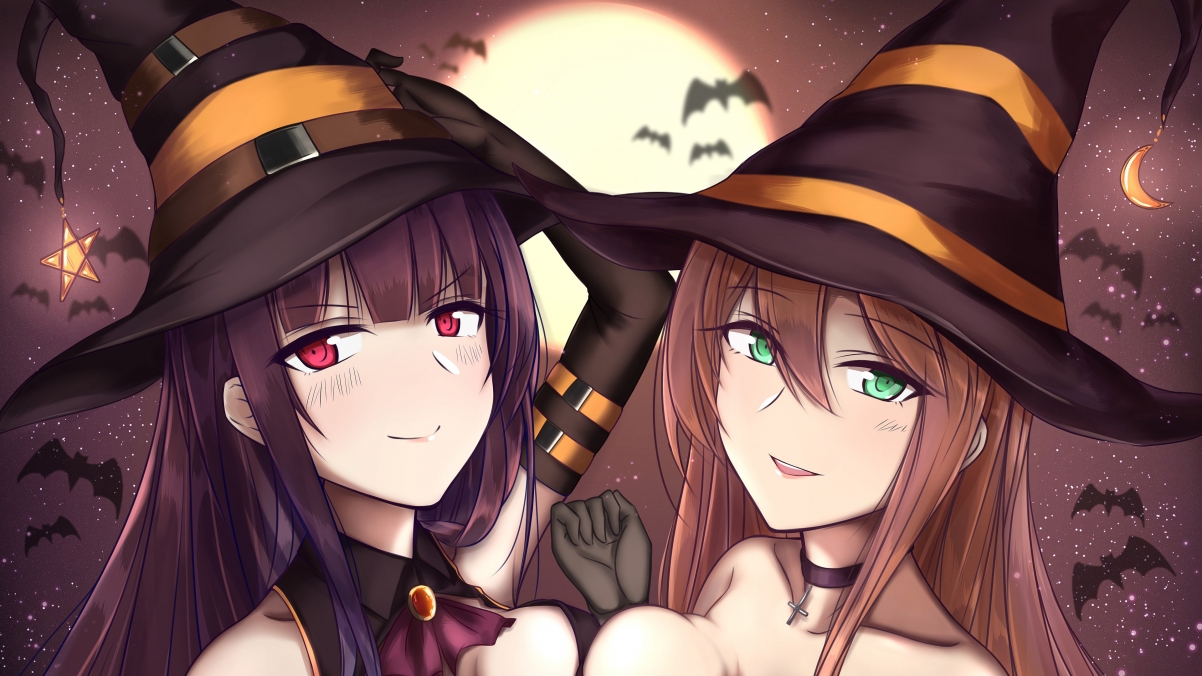 Pumpkin, witch, hat, halloween,