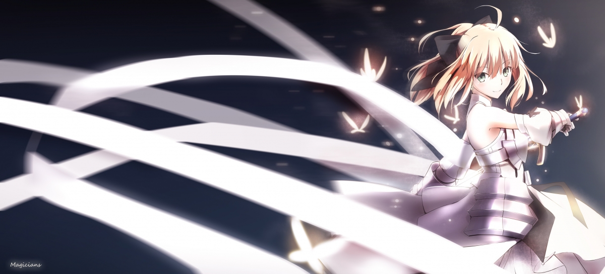 Magician girl butterfly sword fa