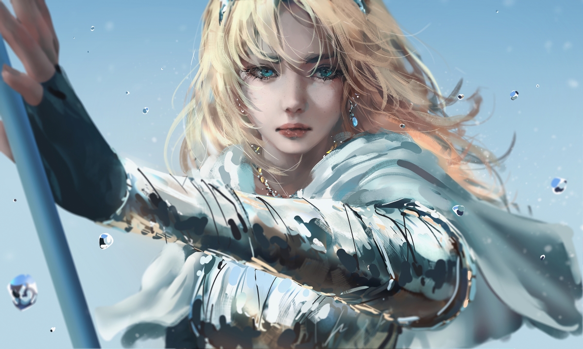 Beautiful knight thick paint style beautiful