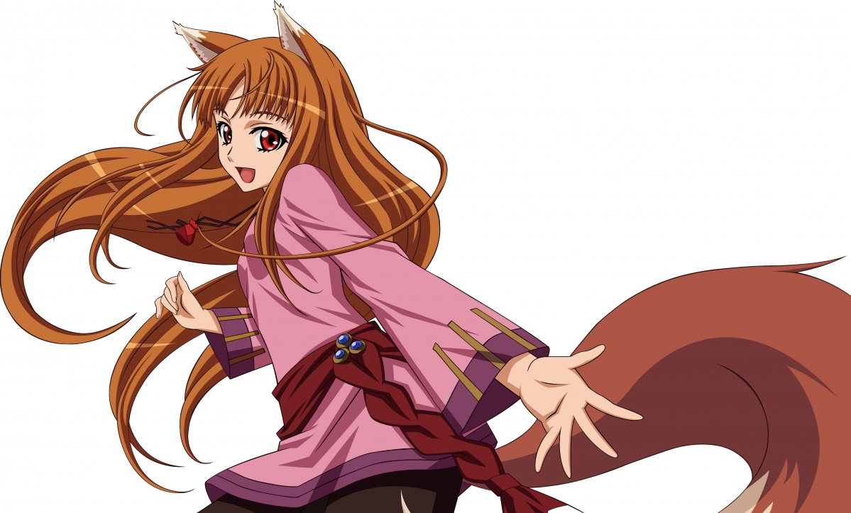 Wolf and Spice Anime 4K Wallpaper Illustration