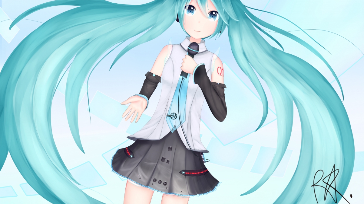 Blue eyes hair hatsune miku 38