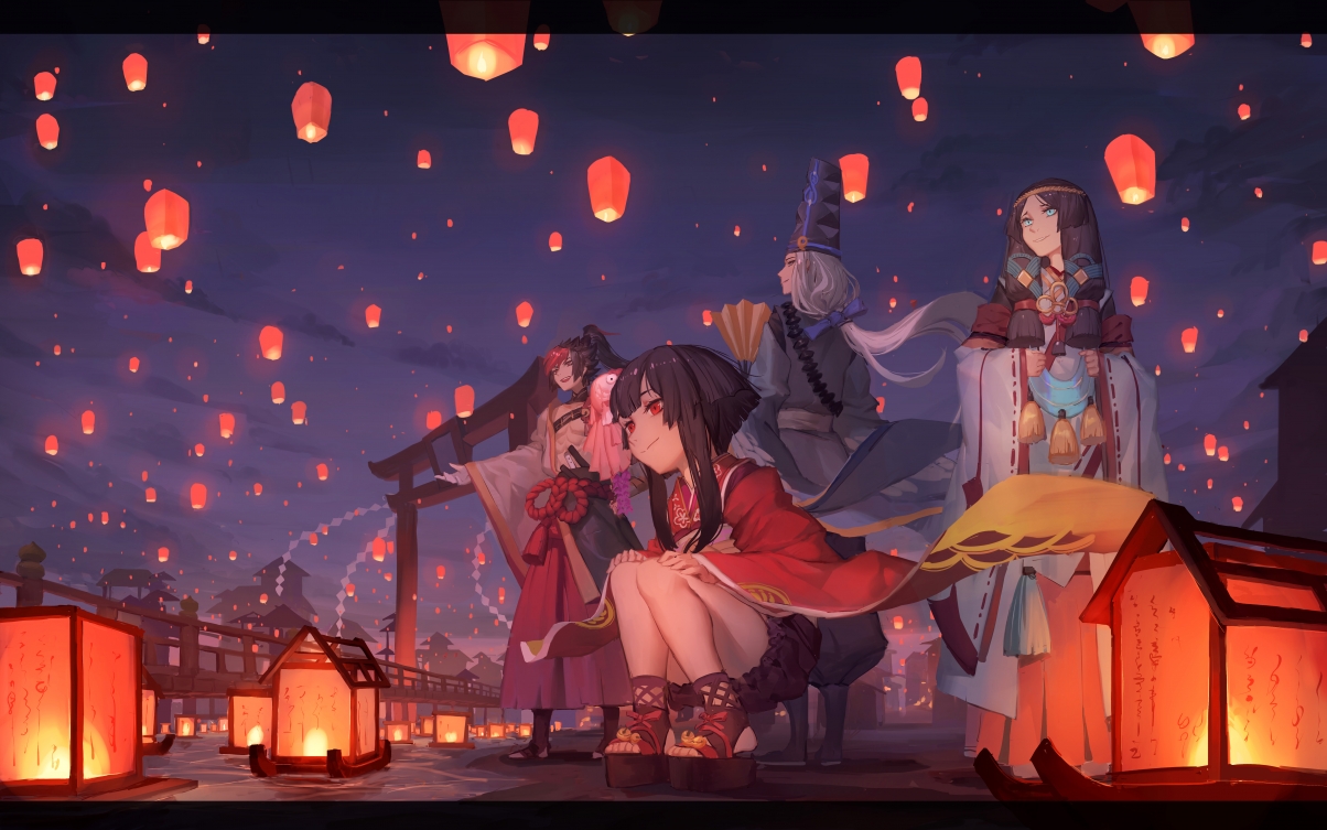 Onmyoji, animal character, Kongming lantern
