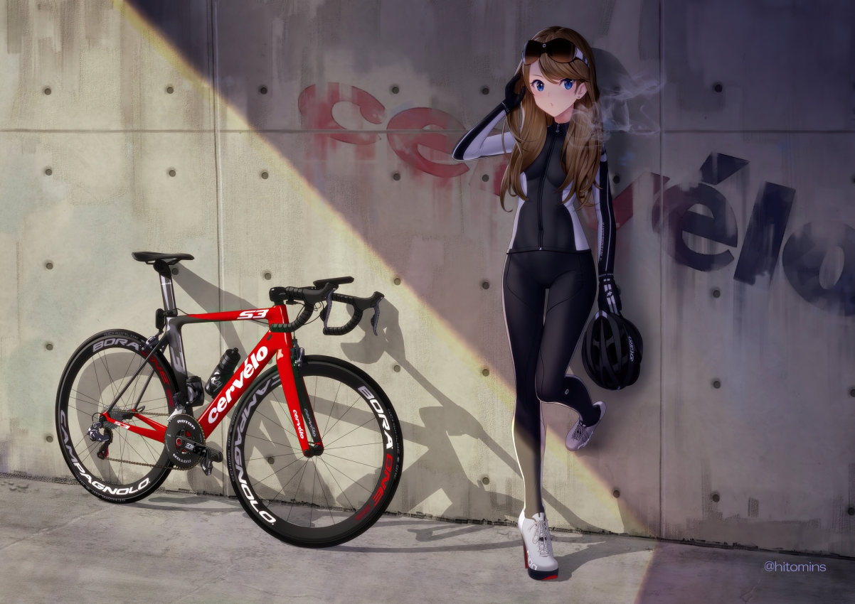 Cute girl cycling bicycle transport