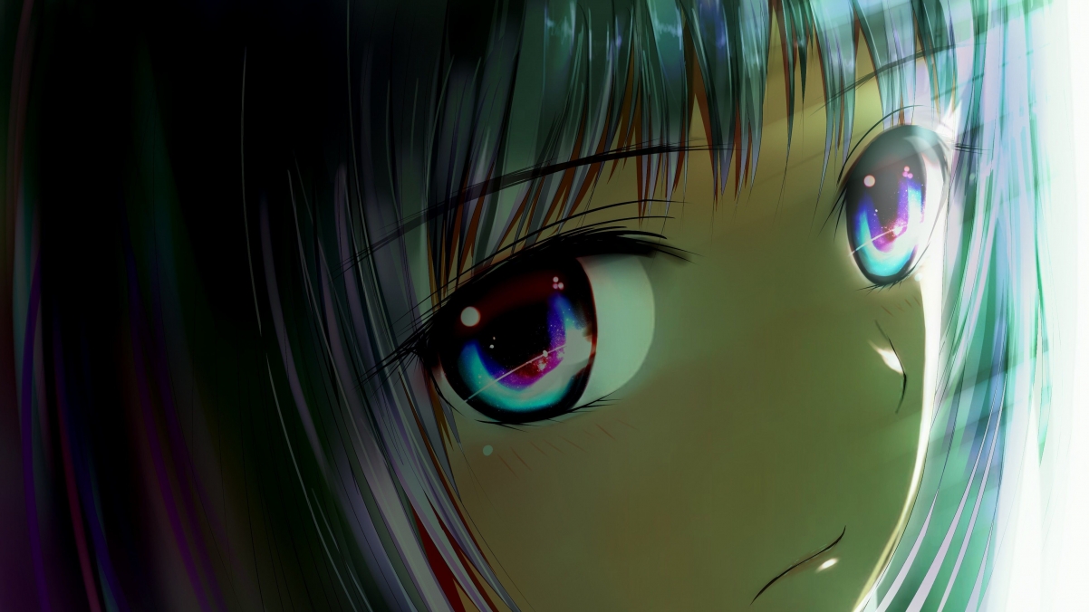 Cute anime girls with eyes 38