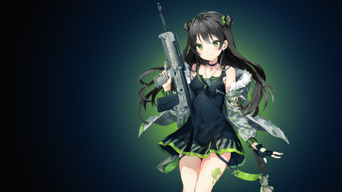 Cute Anime Girl Warrior 4K Wall