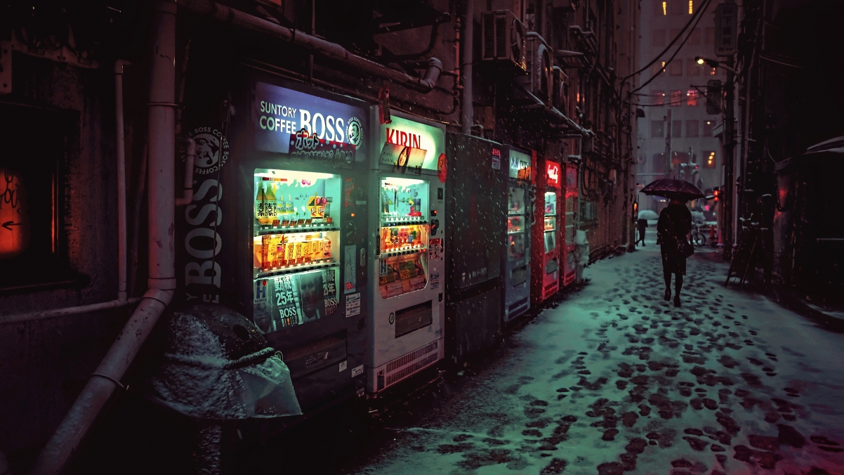 Street city road automatic drink sale