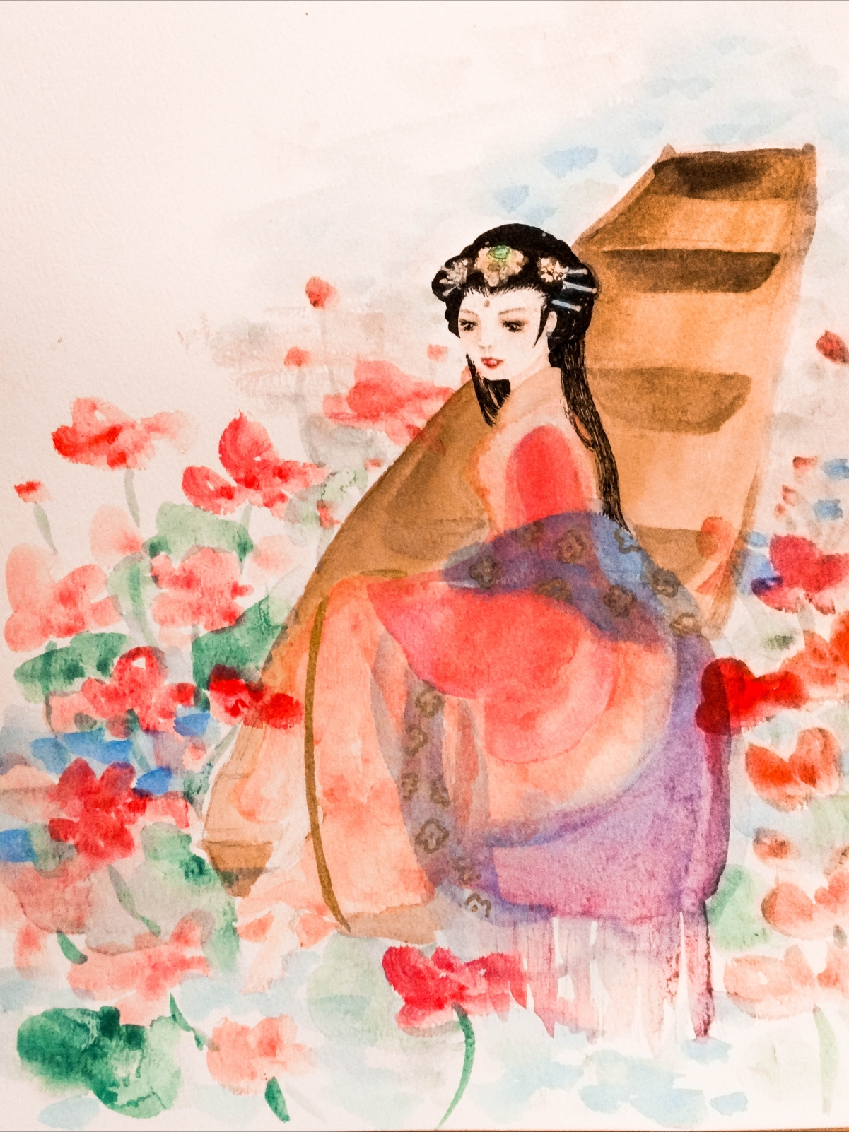 Jiangnan Ke Picking Lotus Anime Illustration Wallpaper