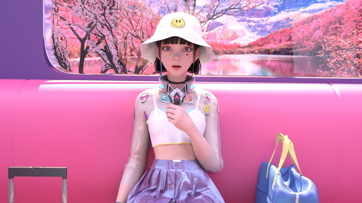 Jiyuanmi Sky Train 4k Wallpaper