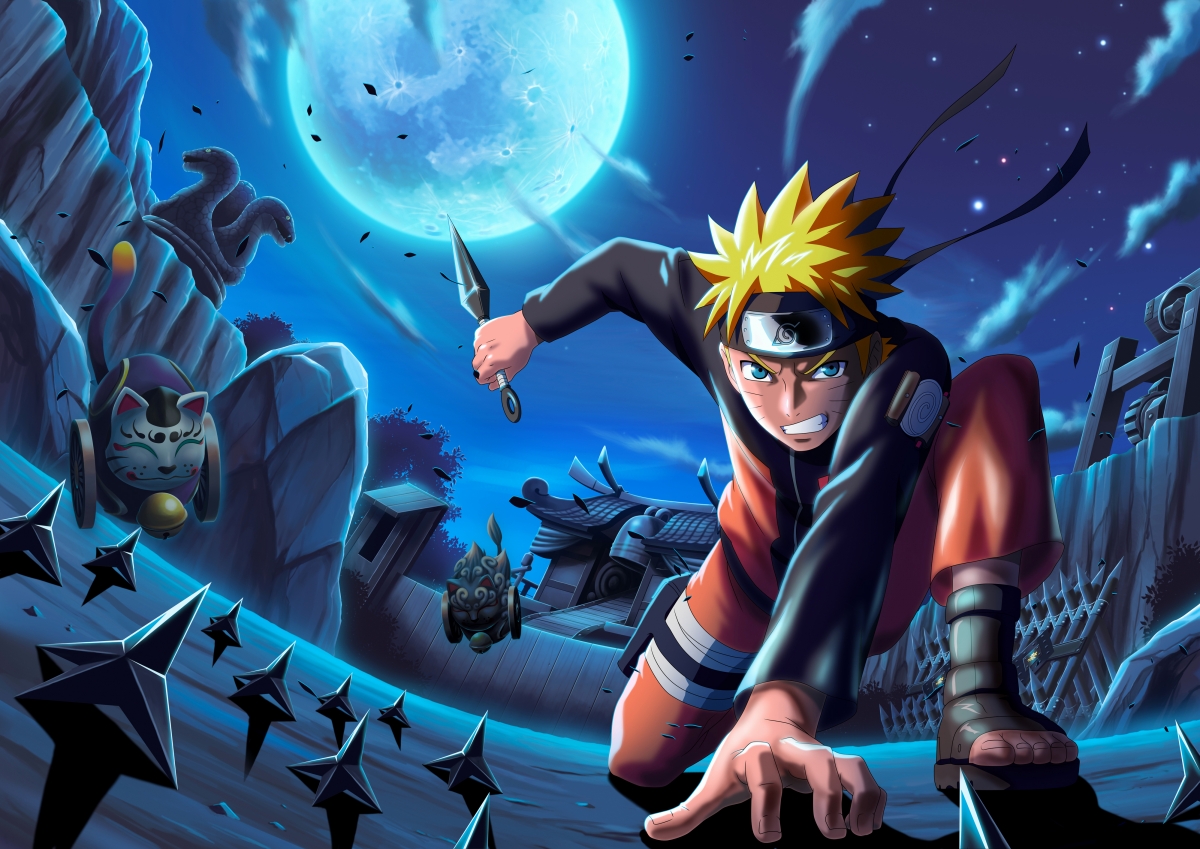 Naruto night starry sky 4k motion
