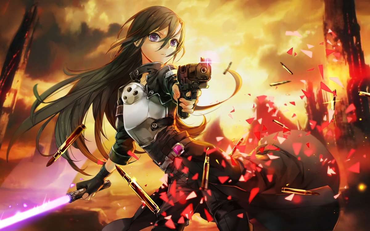 Flame Fight Anime Girl 4K Wall