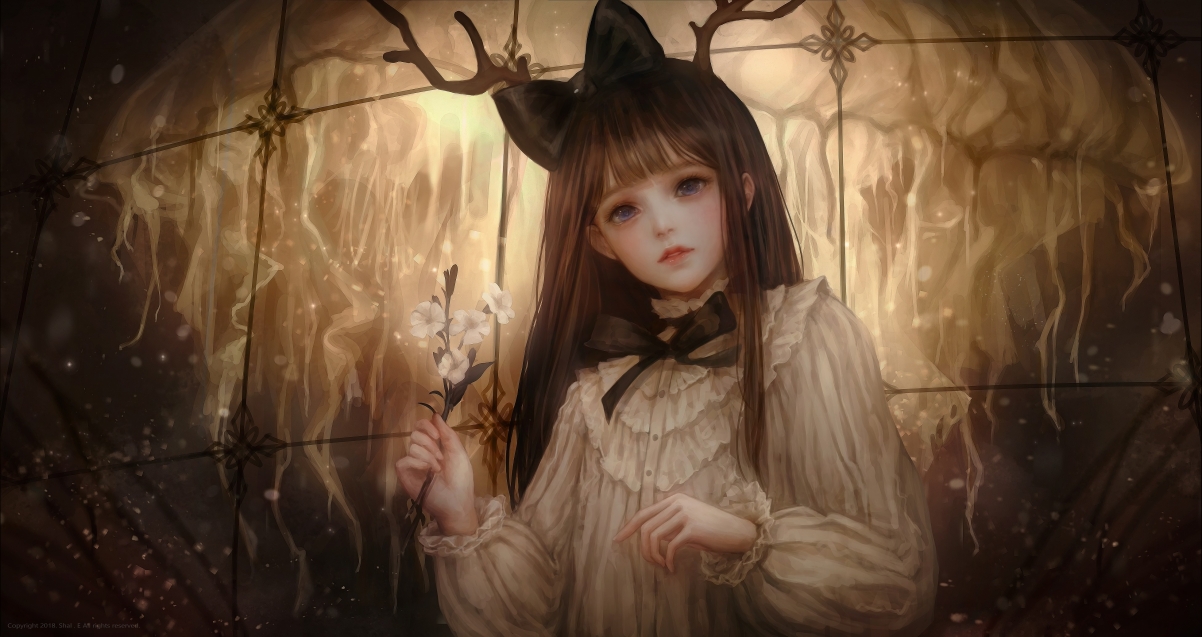 Garden Mystery Girl 4k Anime Wallpaper