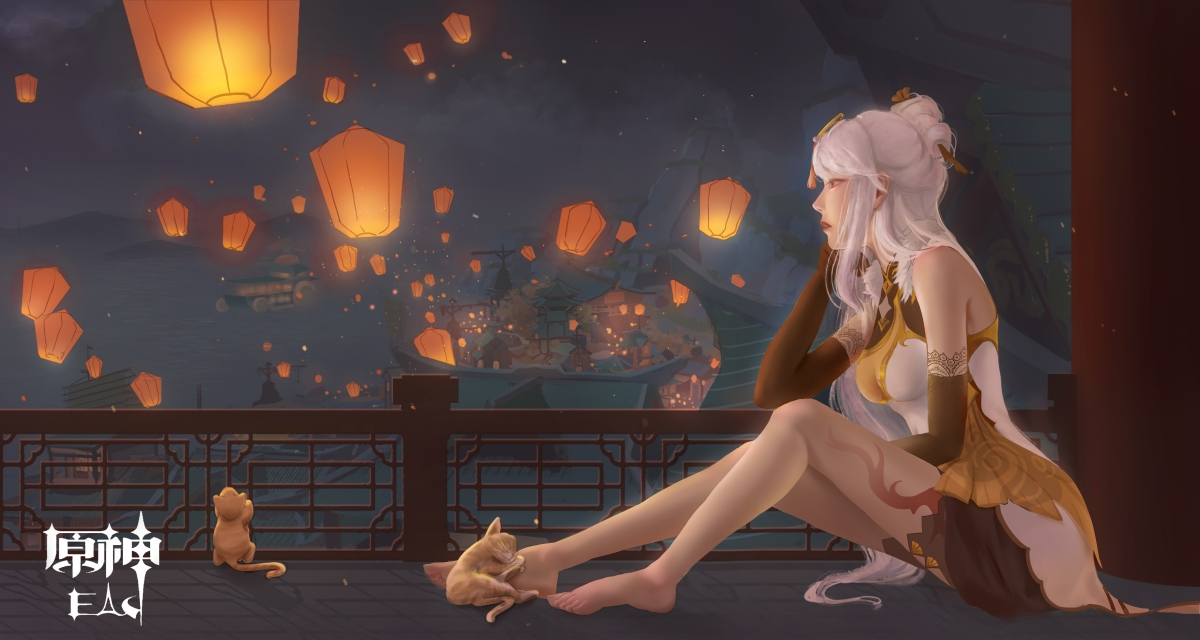 Thick-coated original Shen Liyue condensed beautiful legs