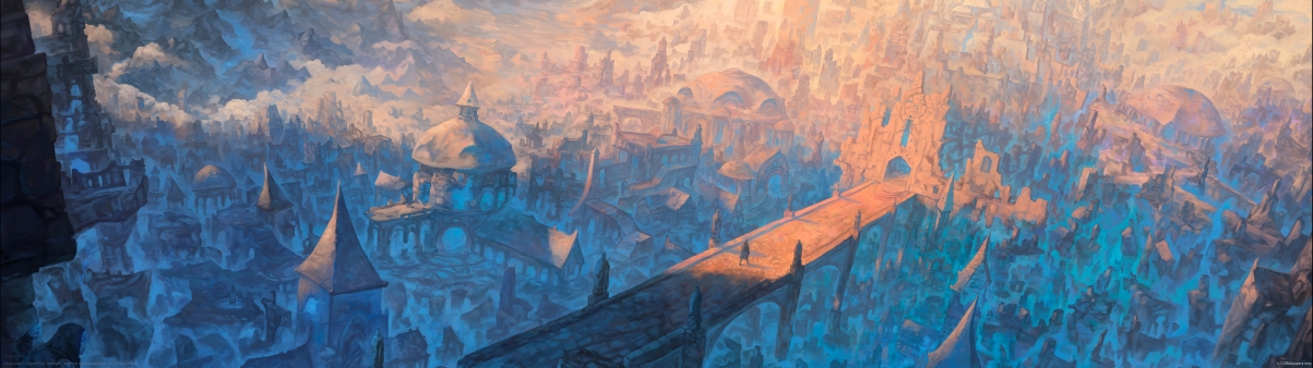 Magnificent city architecture high-altitude bridge