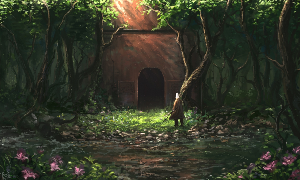 Red tunnel 4k wallpaper by TomT