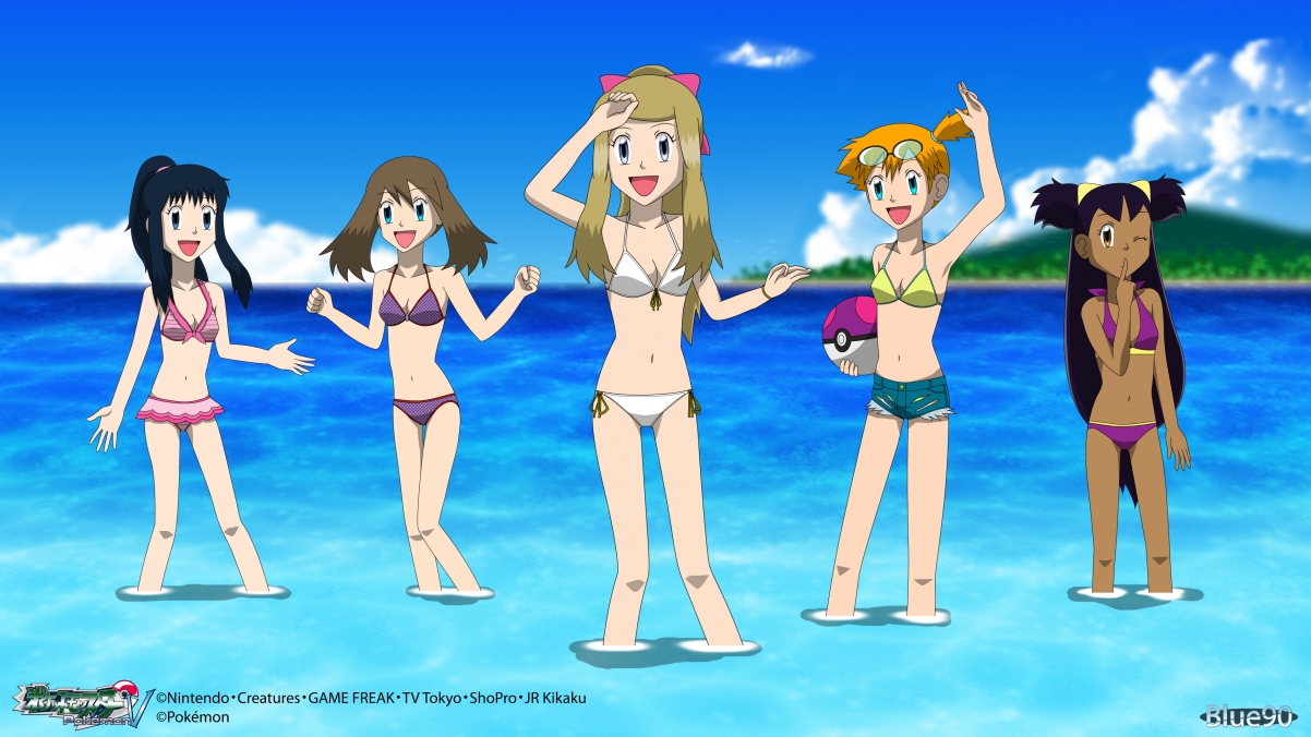 Beach swimsuit girl 4K wallpaper