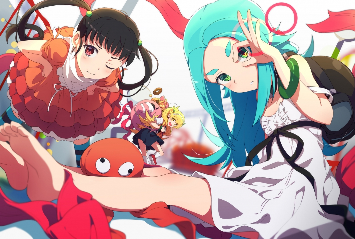 Two-dimensional cute anime girls 4k wall