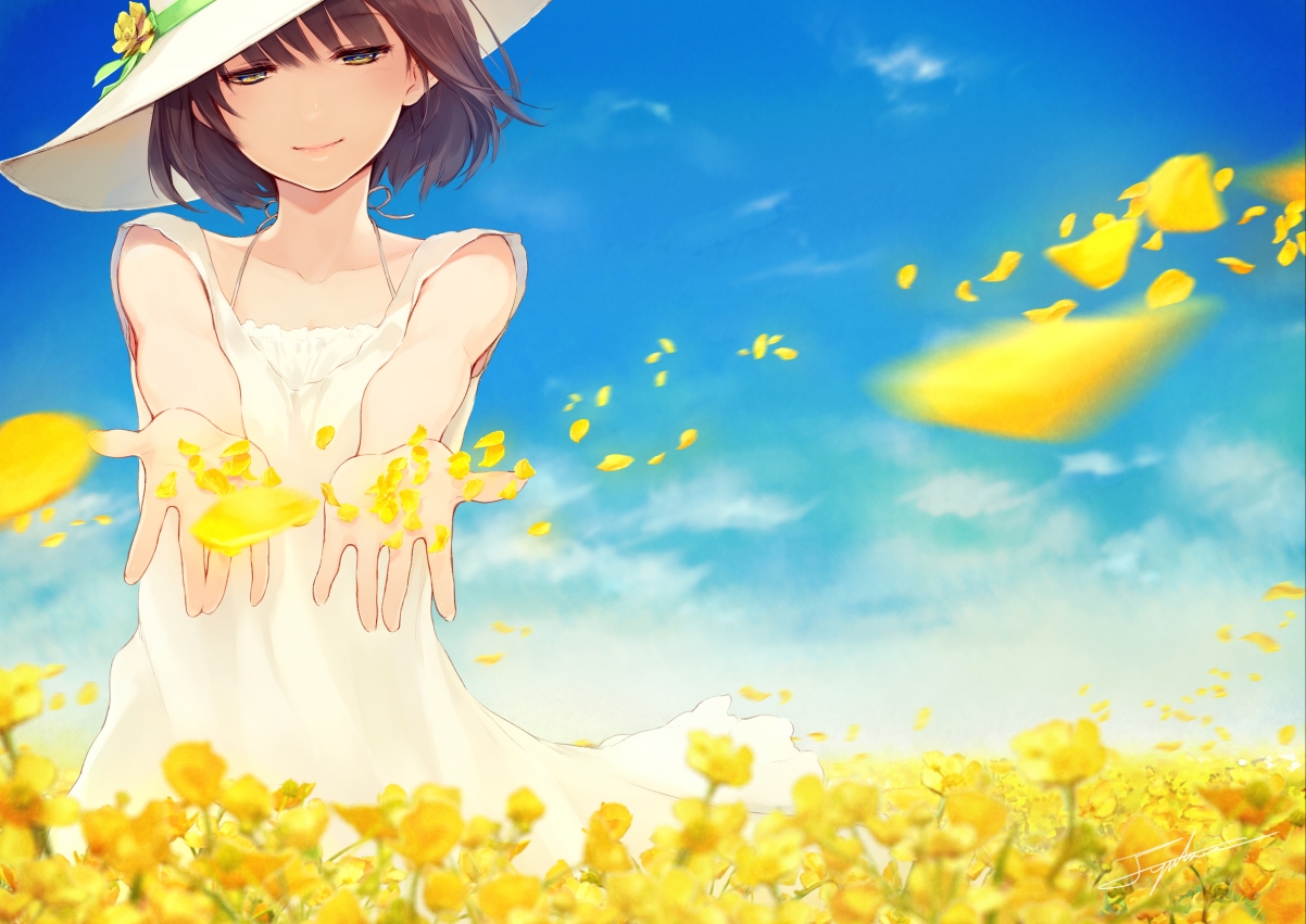 Anime girl second element girl heart