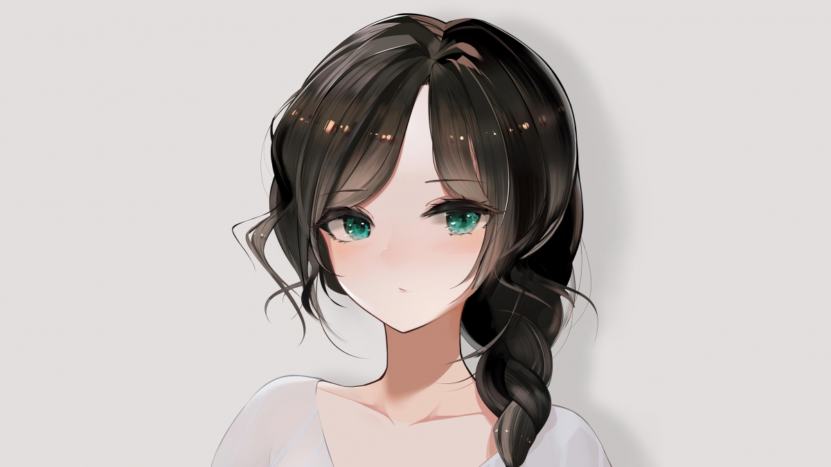 Anime beauty character avatar green