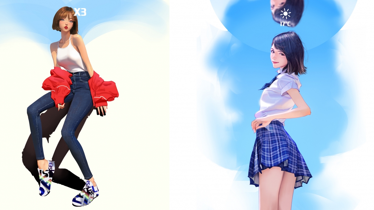 Anime beauty puzzle beautiful legs and beautiful body