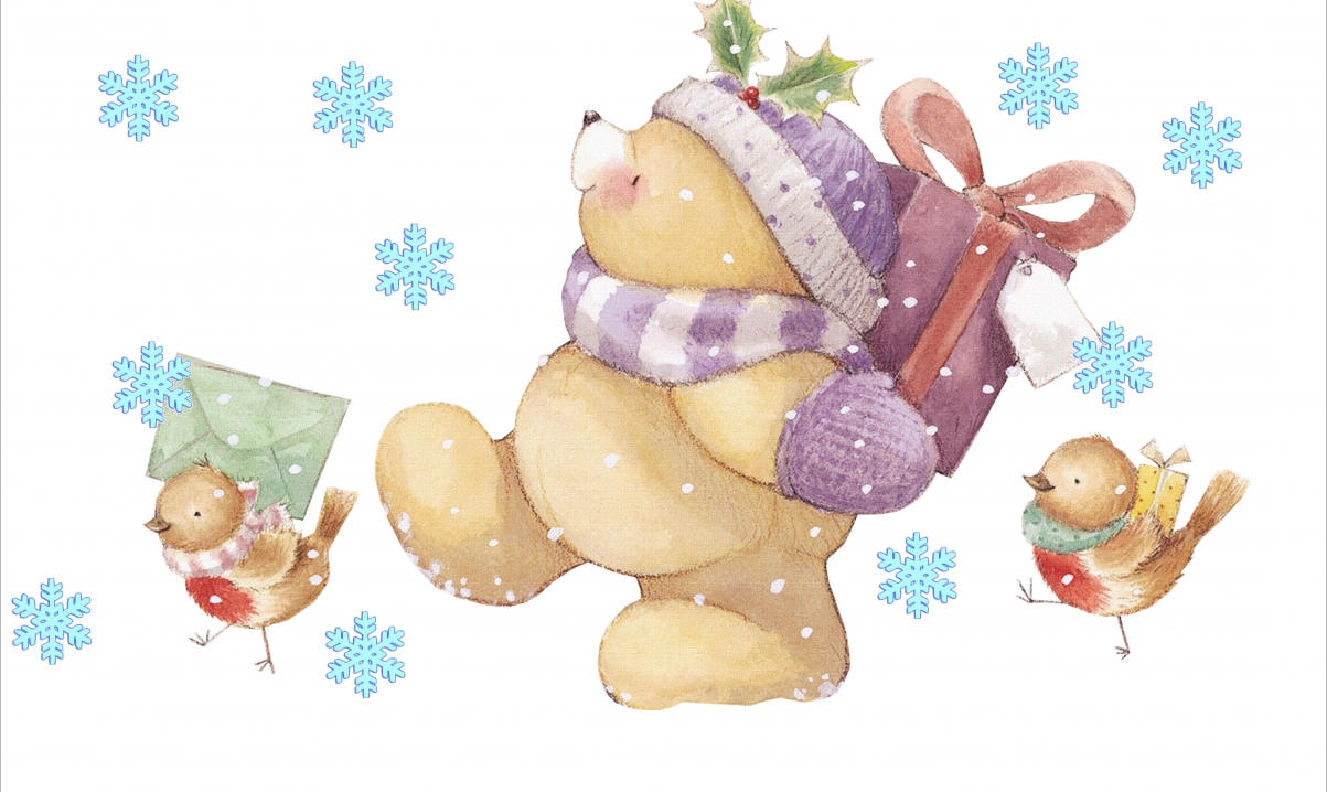 Winter bird letter snowflake toy