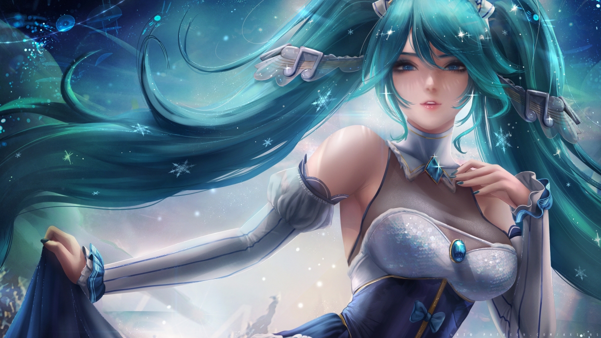 Winter Hatsune Miku 4k Anime Wall