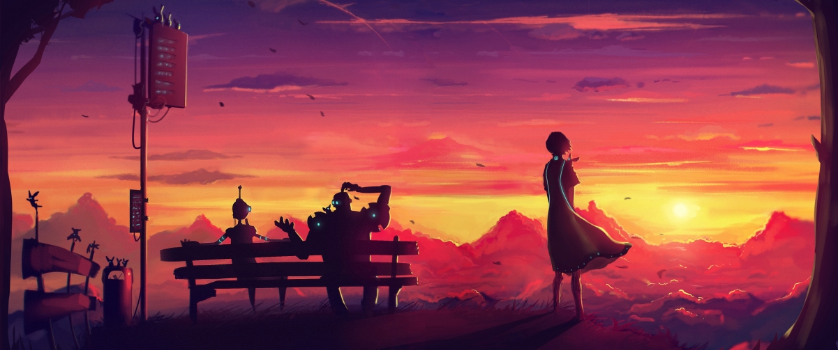 Waiting for the bus 3440x1440 wallpaper