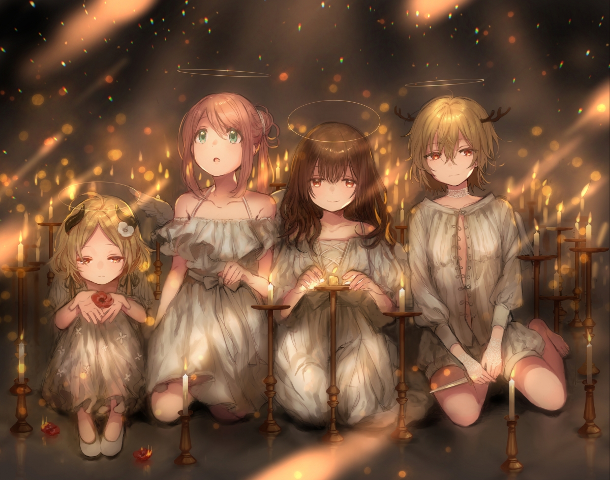 Lights 4 little girls 4k anime wall