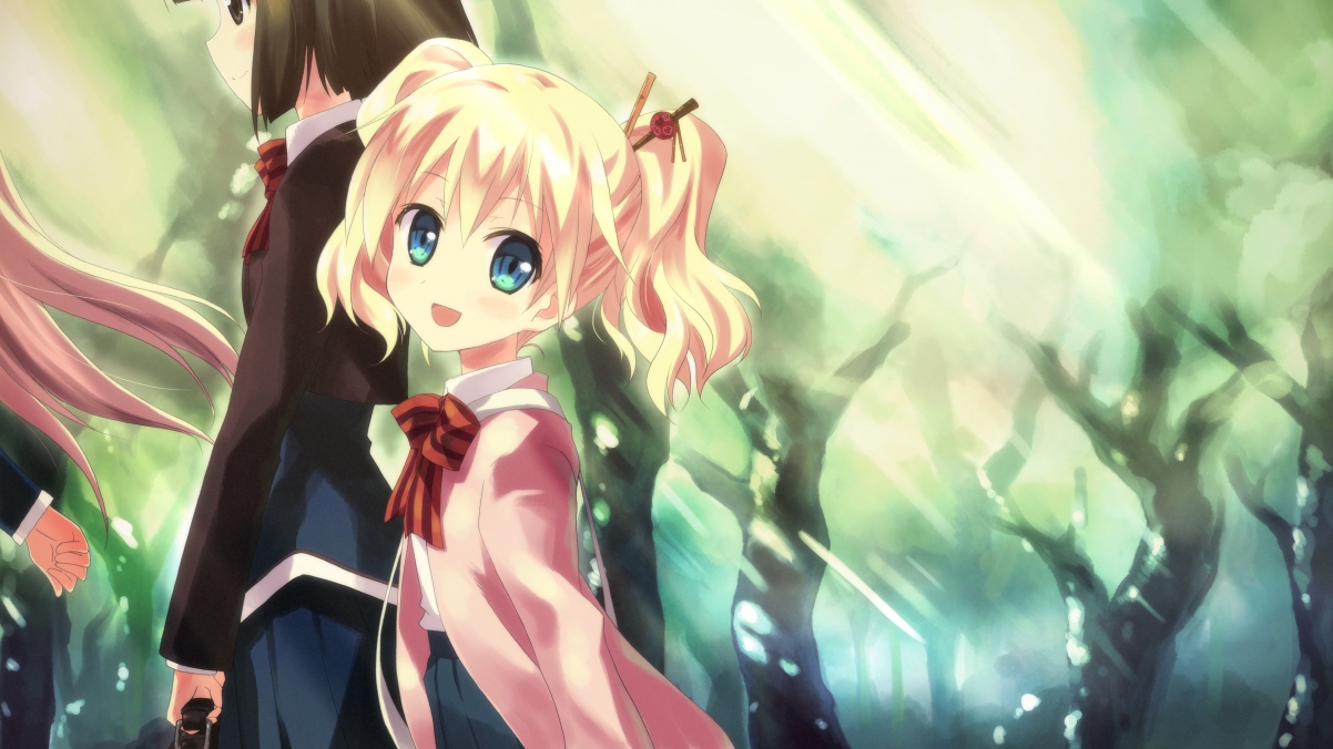 Big eyes cute anime girls 4k wall
