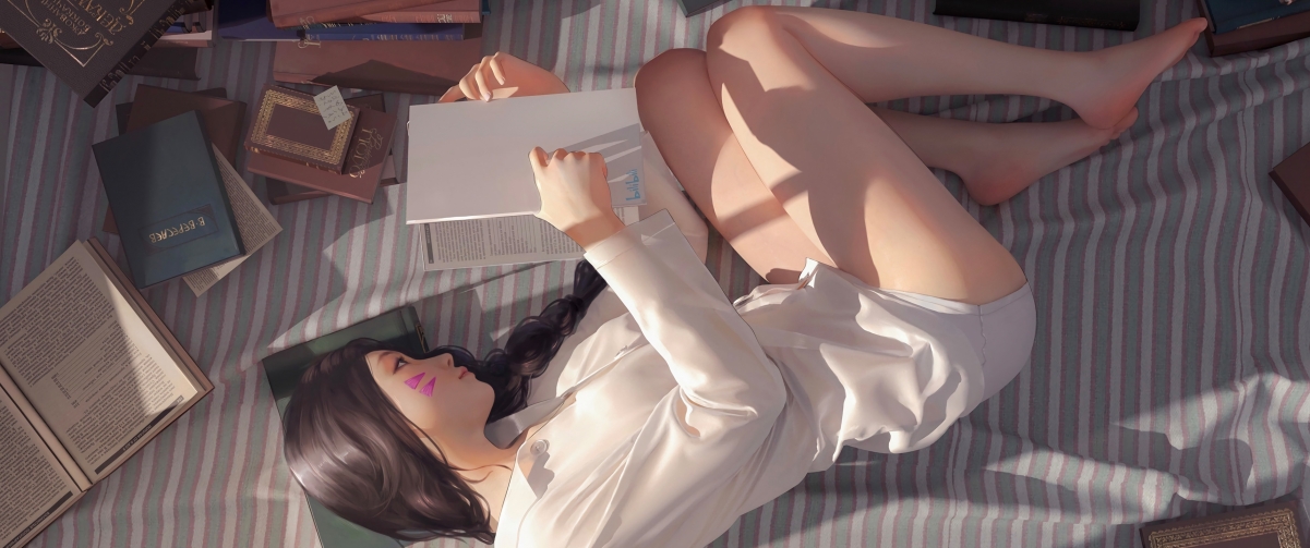 Beautiful legs of girl in white shirt
