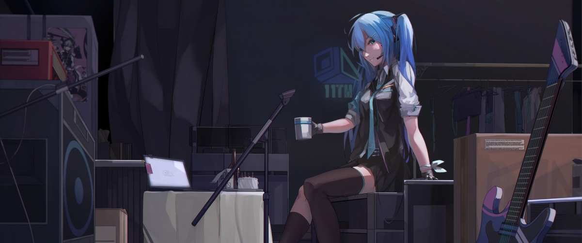 Hatsune Miku Miku Headphone Guitar