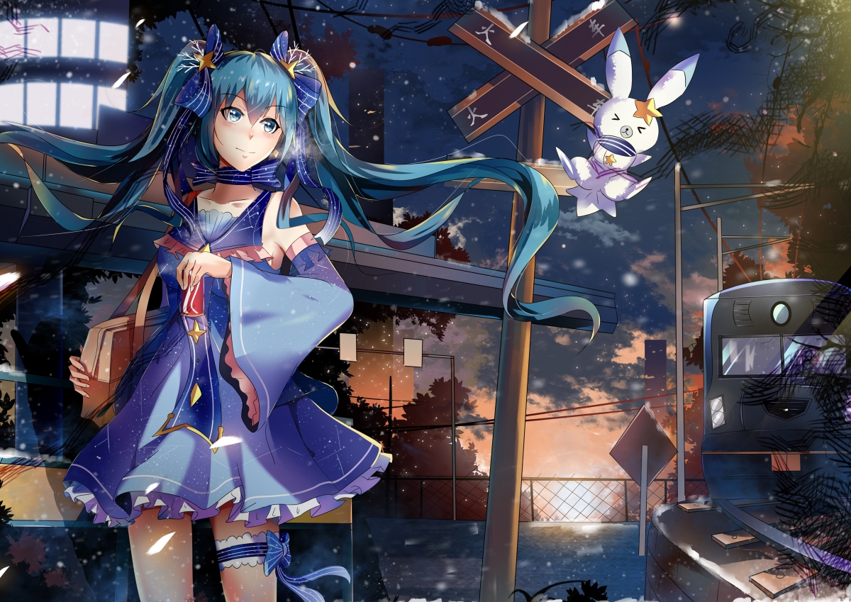 Hatsune miku miku railway scenery