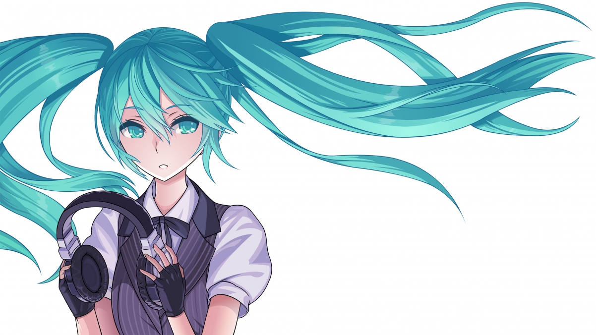 Hatsune Miku Simple 4k Anime Wallpaper