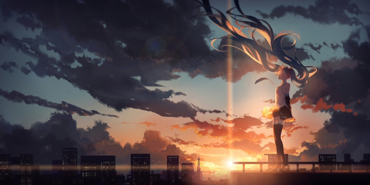 Hatsune Miku Background Cloud HD Motion