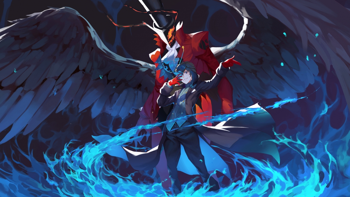 Boys with wings 4k anime wall