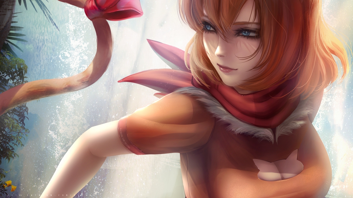 Orange Hair Anime Girl 4k Wallpaper