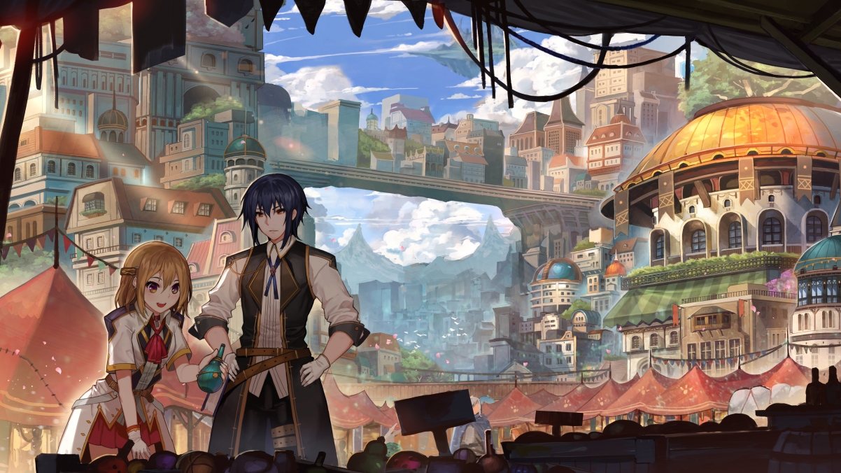 City scenery, buildings, handsome beautiful guy