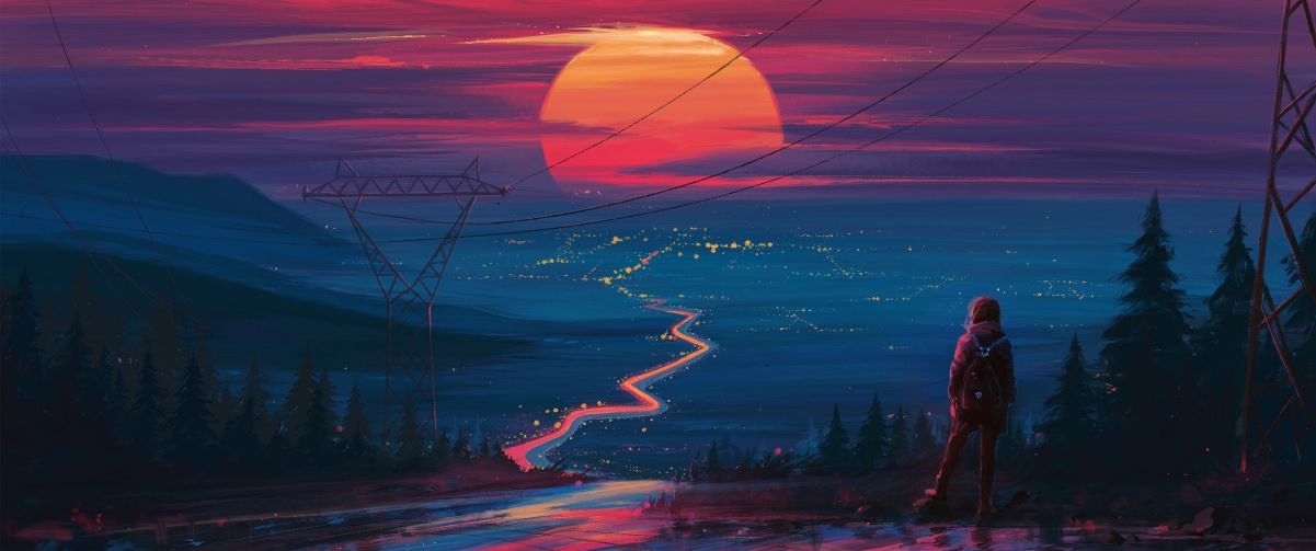 City Sunset 3440x1440 Wallpaper