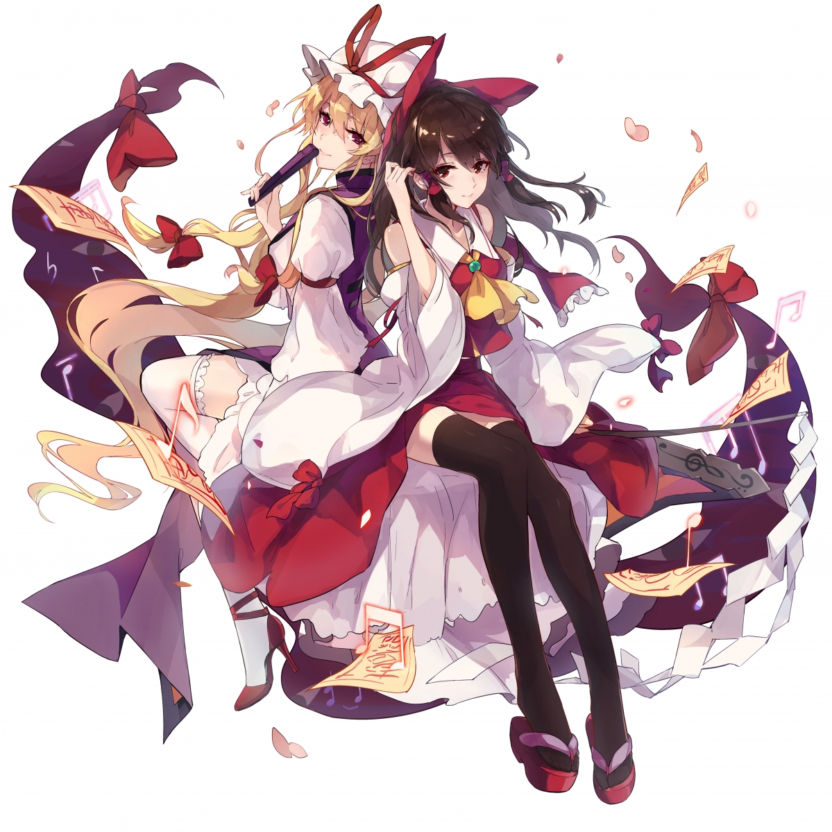 Hakurei Reimu Yakumo yakumo yu