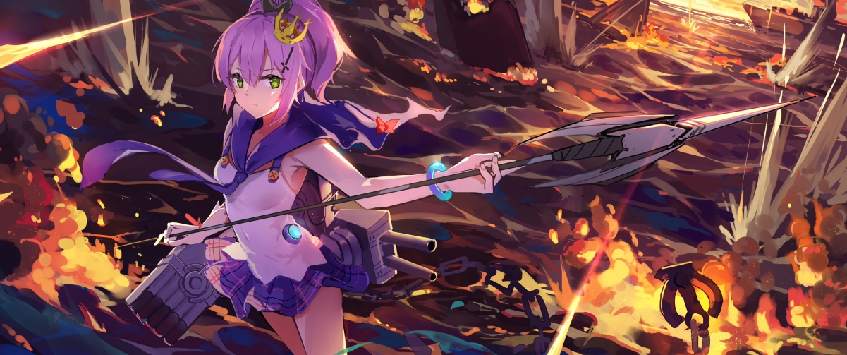 Javelin Girl 3440x1440 Anime Wall