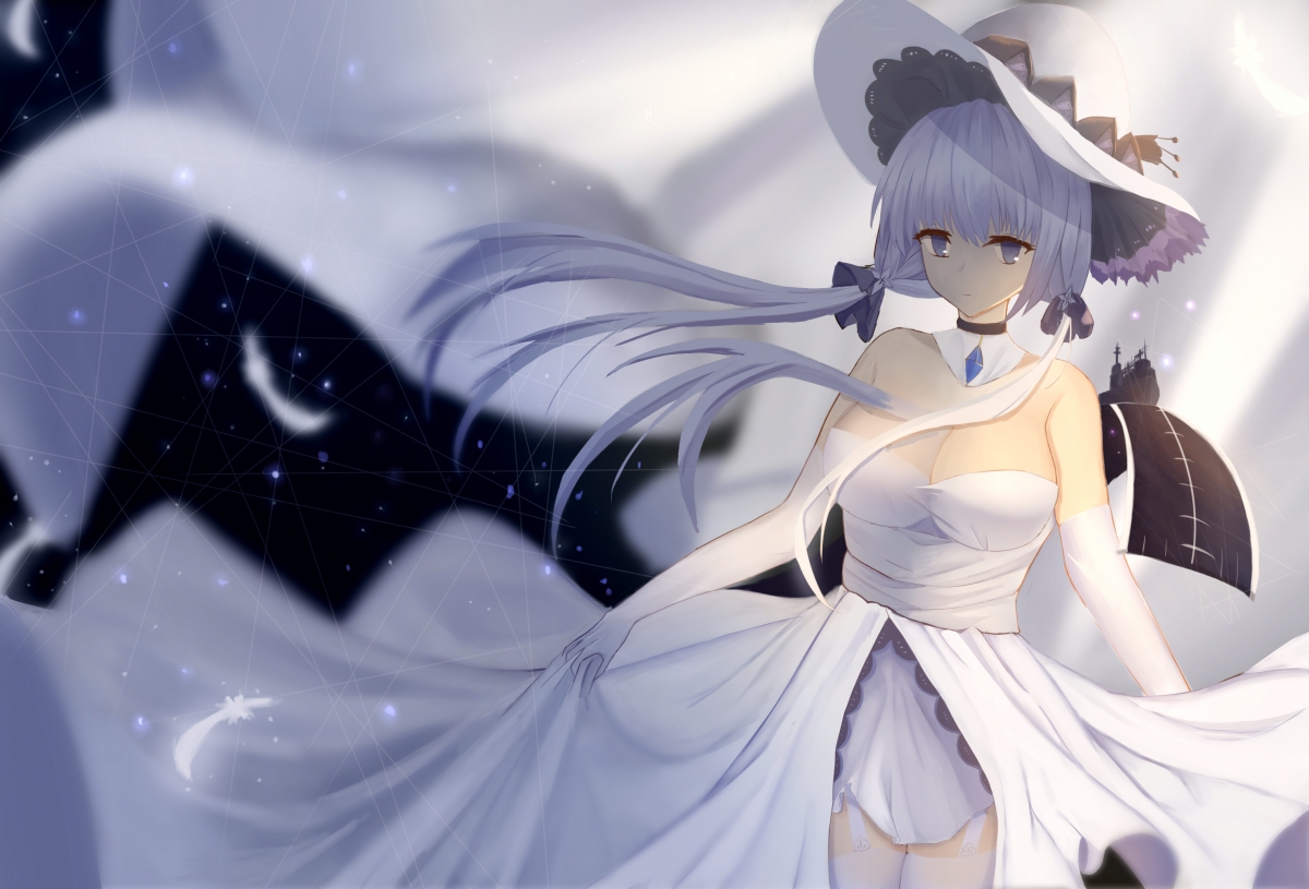 Azur Lane girl white skirt