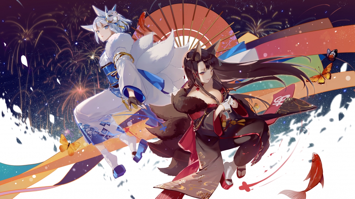 Azur Lane Akagi Kaga 4k Wallpaper