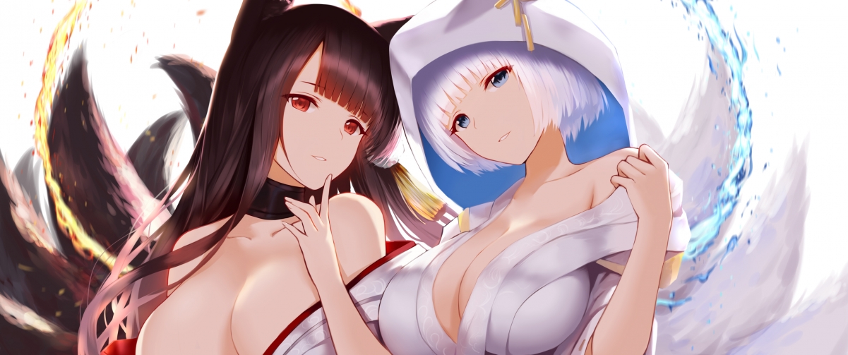 Azur Lane Akagi Kaga big breasts