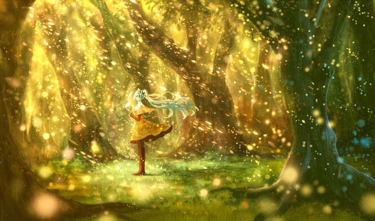 vocaloid hatsune miku forest