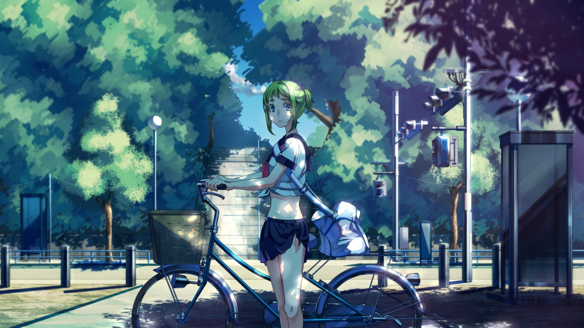VOCALOID tree light bicycle