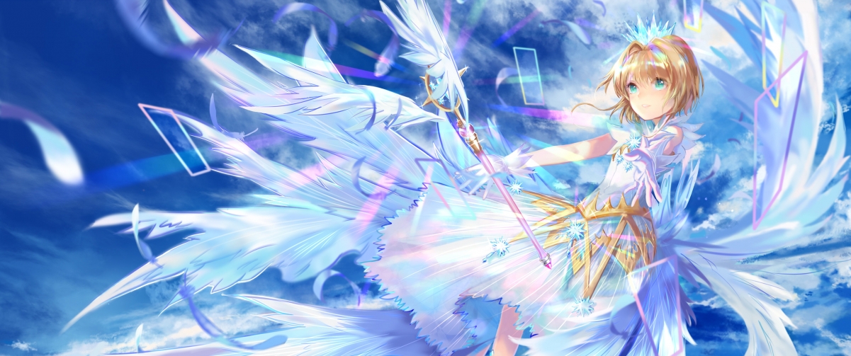 sakura cherry angel feather wings