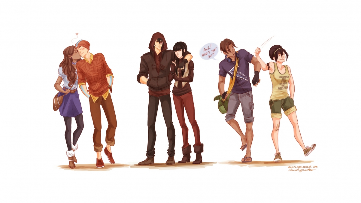 modern gaang 4K anime characters