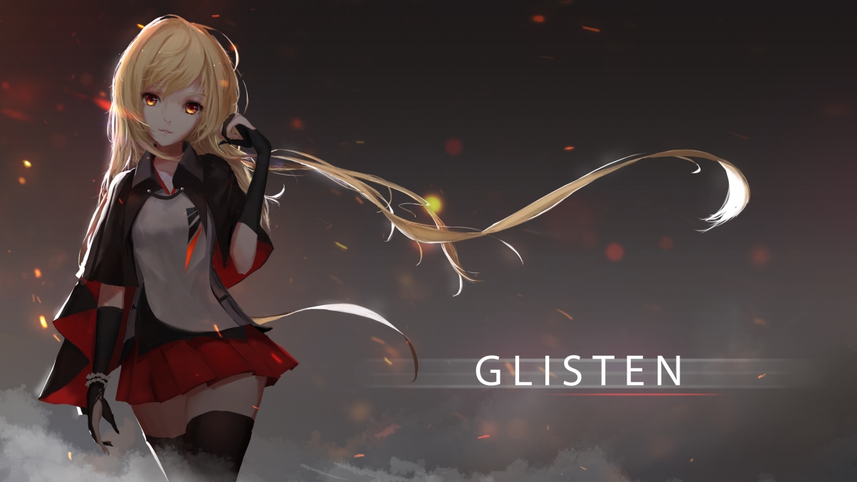 glisten anime girl 4k wallpaper