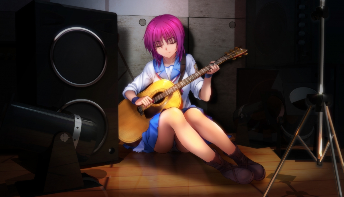 angle beats, girl, guitar,